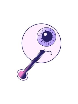 popping motion animation of cartoon ill eyeball