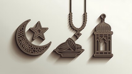 Decorative islamic symbols hanging