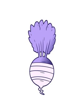 stretching up animation of cartoon of a root vegetable