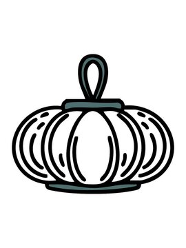neon light effect animation of japanese style paper lantern hanging