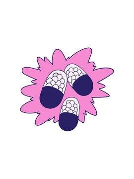 attention grabbing animation of cartoon powerful pills
