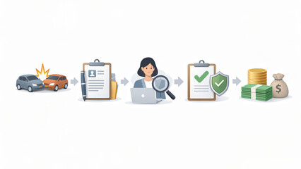 Understanding the insurance claim process infographic for auto accidents business insight visual guide