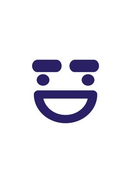 jumping motion animation of happy big eyebrow face design