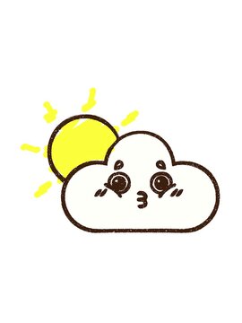 splitting motion animation of Cloud cartoon Chalk Drawing
