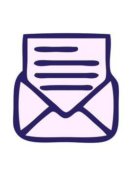splitting motion animation of cute cartoon of a letter and envelope