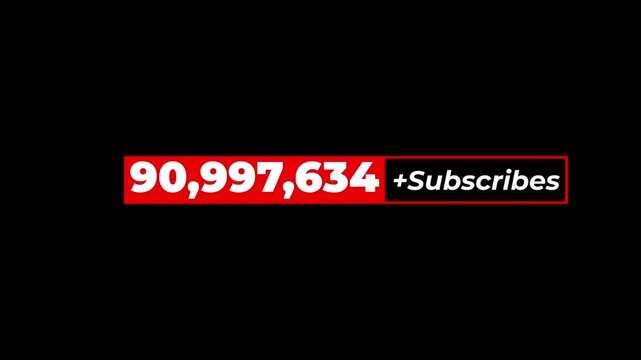 Subscribe. Followers. Random numbers. Incremental numbers
