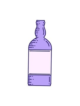 jiggle motion animation of a tattoo in traditional style of a bottle