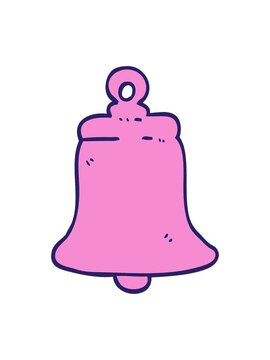 bob and pause animation of cartoon doodle ringing bell