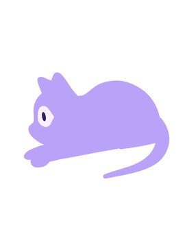 shaking motion animation of pet cat staring