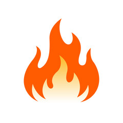 Fire, flame icon. Hot sign, burn symbol. Vector illustration.