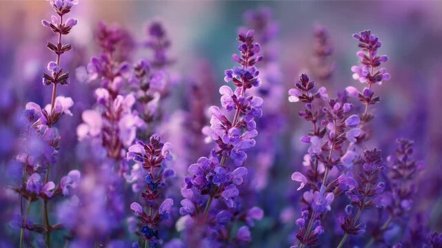 Vibrant purple flowers in bloom