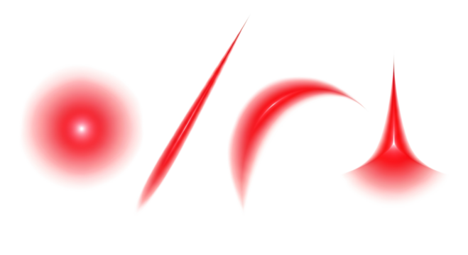 A vibrant red abstract design with dynamic shapes and bold lines on a white background - Powered by Adobe