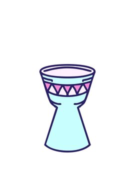 rise and float animation of brazilian drum carnival instrument