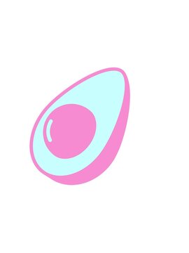 horizontally vibrating animation of a cartoon avocado