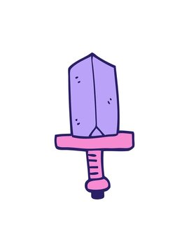 bob and pause animation of cartoon doodle jeweled dagger