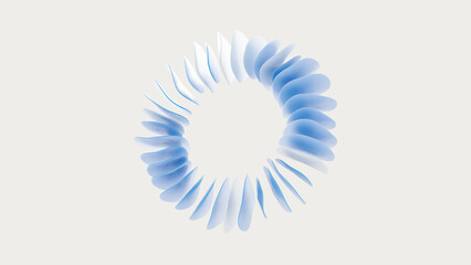 Blue abstract round shape