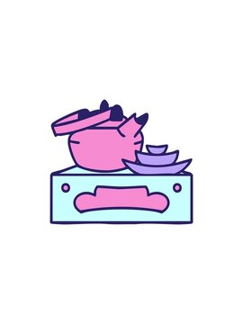 sales flash animation of freshyly brewed japanese tea pot design