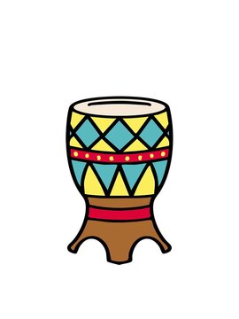 bobbing motion animation of traditional brazilian surdo carnival drum