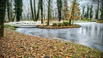 Mroźny poranek w parku  © WalDec