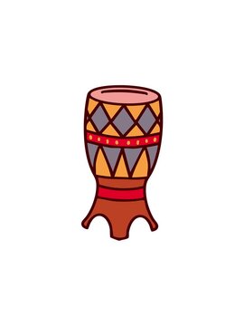 pressure popping animation of traditional brazilian surdo carnival drum