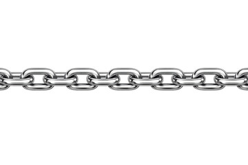 Obraz premium Metal chain link background repeating horizontally, illustrating strength, security, and connection
