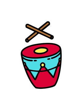 attention grabbing animation of traditional brazilian drum percussion instrument