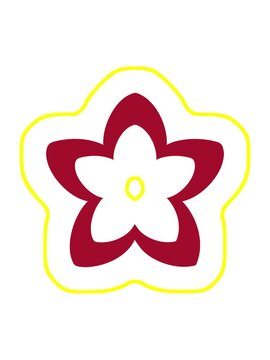 radioactive glowing animation of traditional japanese single floral design