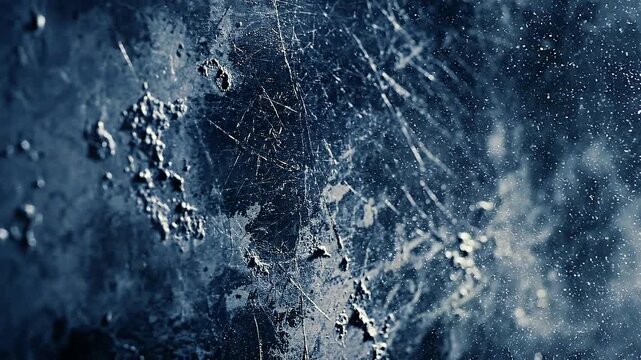 Dark Blue Scratched Grunge Metal Texture Background