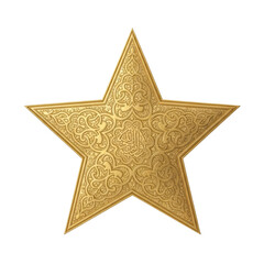 Obraz premium Elegant Gold Star Ornament for Ramadan Eid Celebration
