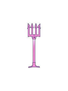 starburst effect animation of cartoon trident