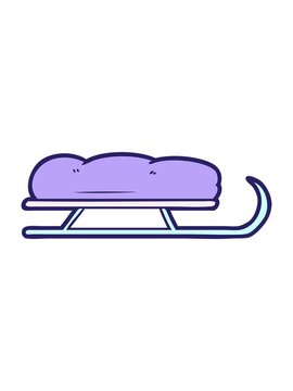 bob and pause animation of cartoon sledge