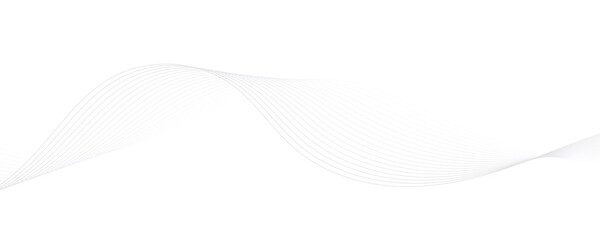 Minimalist wave pattern with curved oscillating lines on white background