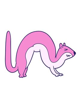 jiggle motion animation of cartoon of a weasel