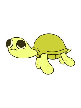changing color animation of cartoon turtle