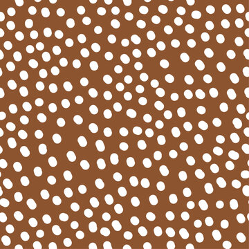 Abstract geometric white and red polka dot seamless pattern design for textile, fabric, and clothing packaging prints. Cute funny illustration wallpaper background vector