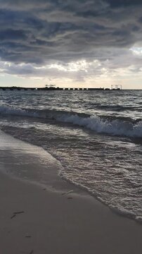Dominican Republic beaches, including Bahia de las Aguilas, with stormy weather