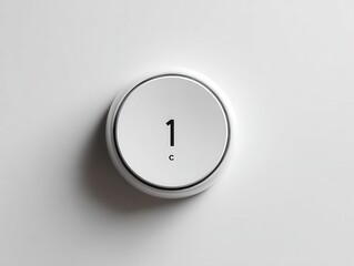 Fototapeta premium geometric minimalist design featuring a circular symbol with the letter c and number 1