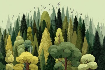 The cover of the book, the forest