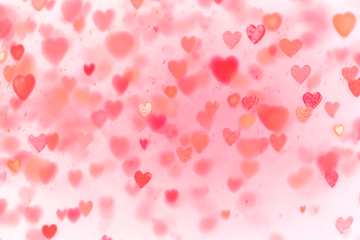 Red Hearts Floating for Graphic Overlay with Transparent PNG