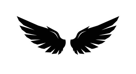 Black Angel Wings Silhouette Graphic Design 3.