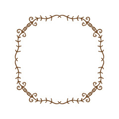 Fototapeta premium plant branch square frame