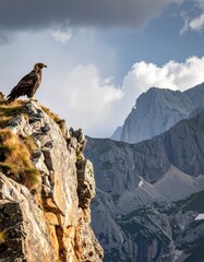 Moody Nature Wallpaper with Golden Eagle