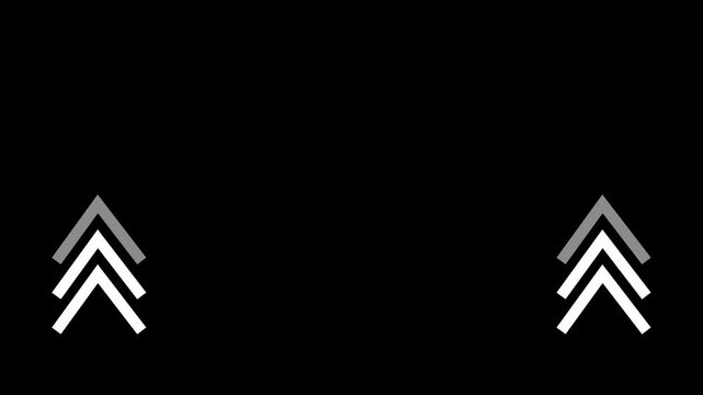 Up side blinking arrow, road sign direction concept. abstract arrow indicating animation.