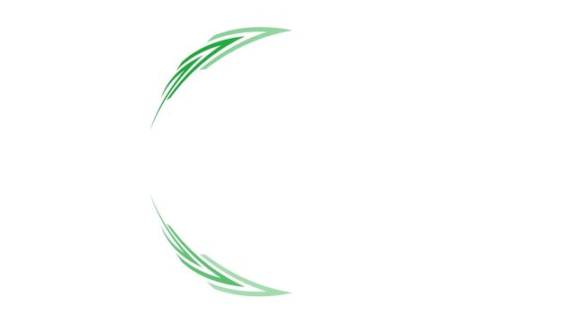 Speed Lines in Circle Form beautiful abstract background. Circular laurel foliate, Laurel wreath black symbol.
