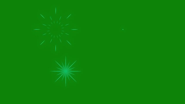 Shiny circle bursting animation with line explosion and loop tunnel effects. Firework sparkle and blust transitions in 4K on green screen background. 4k