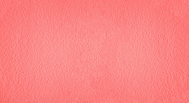 Textured background. Decorative plaster wall, external of facade. Texture of red pink peach fuzz stucco plaster wall of clay house structure background. Brown yellow clay mud cement texture pattern
