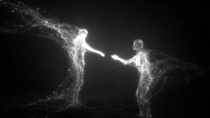 Obraz premium Sparkling Figures Reaching