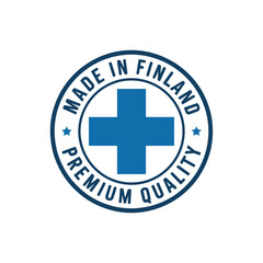 Obraz premium Premium quality product seal made in Finland with Nordic cross design