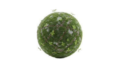 Grass sphere with vines and clovers
