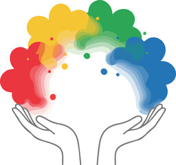 Happy Holi Vector on Transparent Background with Festival and Color Concept